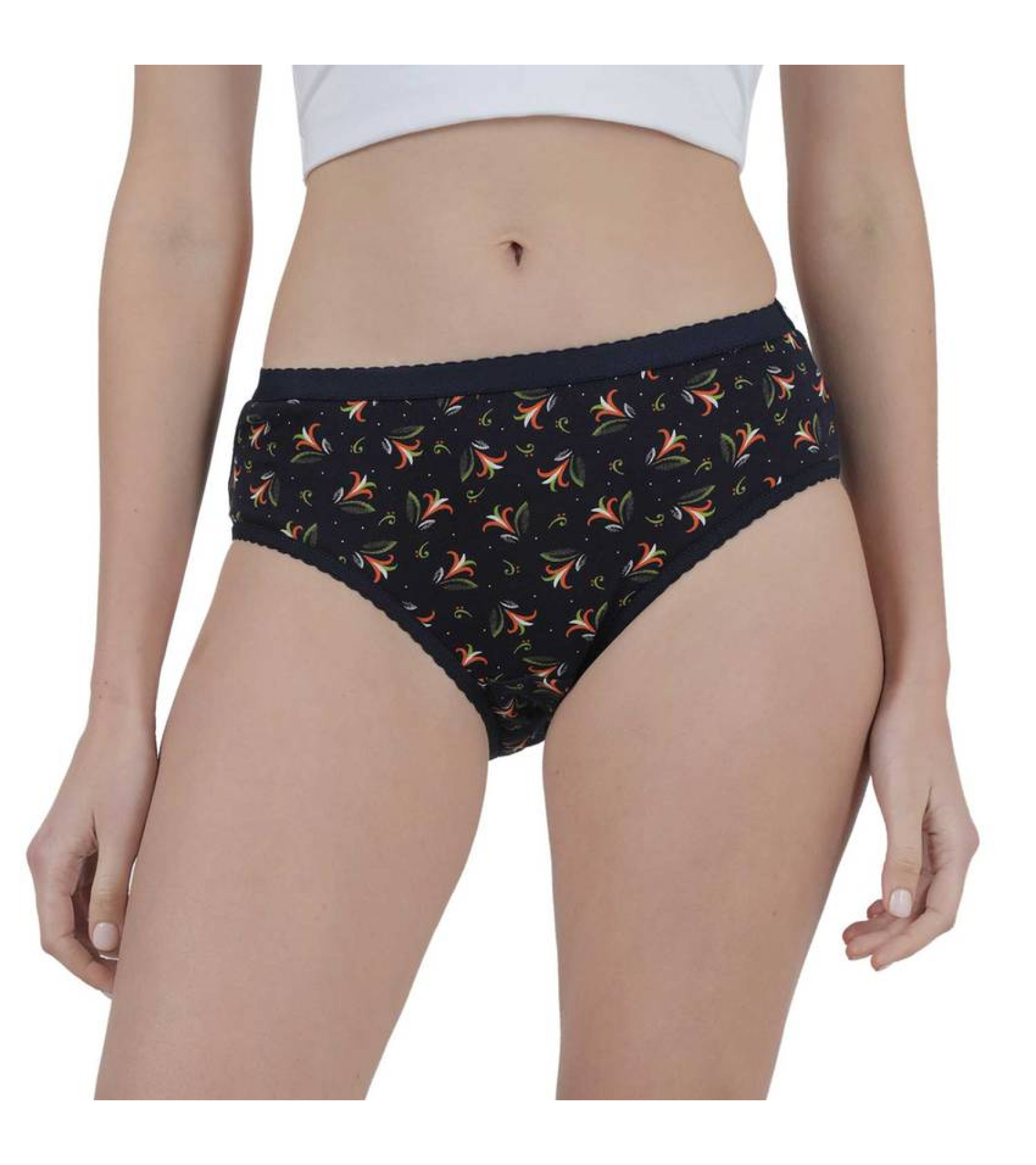 Vink Women's Printed Panty with Outer Elastic